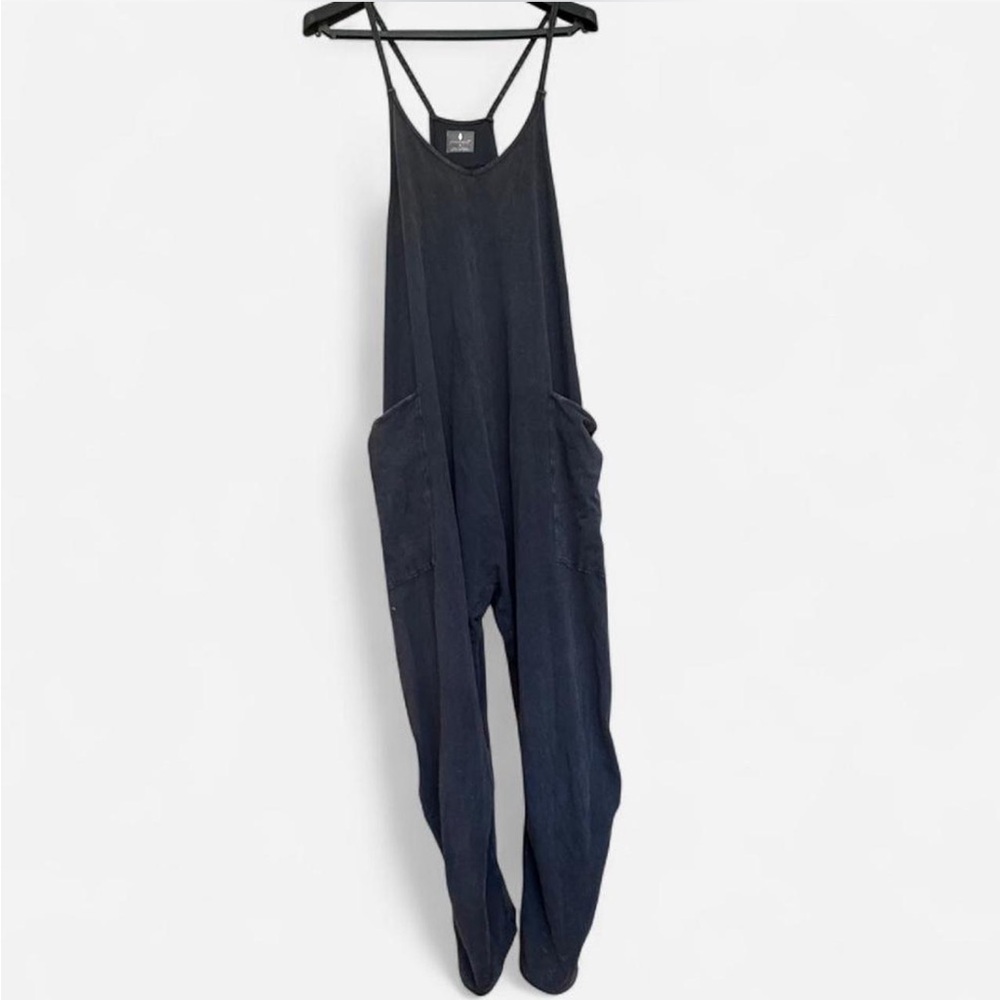 FP Movement by Free People Hot Shot Onesie- Washed Black